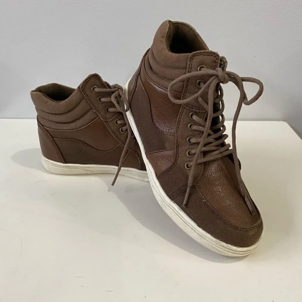 Kenneth Cole Reaction Cross Out Lace Up Shoes Ankle Boots Boys Size 5